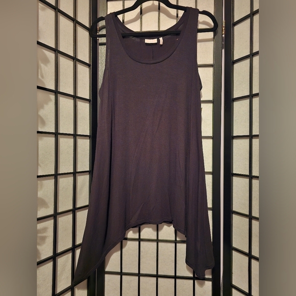NWT LOGO LAYERS ASYMMETRICAL BLACK TANK Size Meduim - Picture 1 of 4